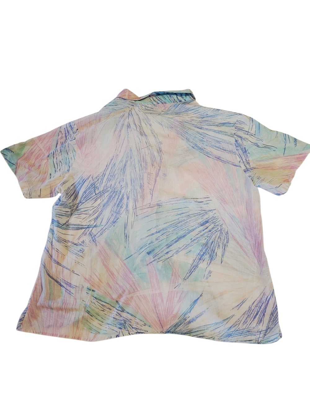 Vintage 70's Cape Cod Matchmate pastel brushstroke-style Print Shirt Size M/L - Picture 3 of 11